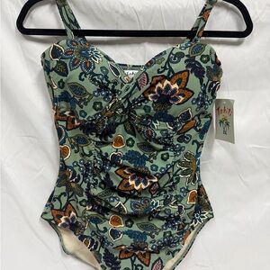 Tahiti Floral Green One Piece Swimsuit